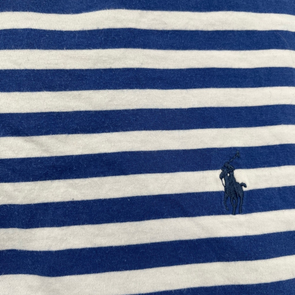 Polo Ralph Lauren Men’s Classic Crewneck Tee Blue Striped XL - Picture 4 of 7